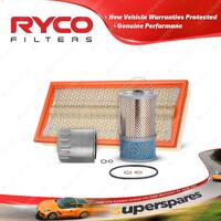 Ryco Oil Air Fuel Filter Service Kit for Mercedes Benz 190D W201 5cyl Diesel