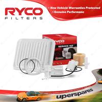 Ryco Oil Air Fuel Filter Service Kit for Toyota Corolla ZRE172R ZRE182R 2012-On