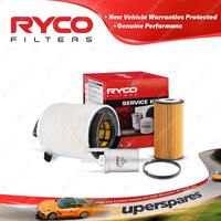 Ryco Oil Air Fuel Filter Service Kit for Volkswagen Golf Mk V FSI Jetta 1K BLR