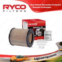 Ryco Oil Air Fuel Filter Service Kit for Mazda E1600 Ezyloader BA2N Traveller