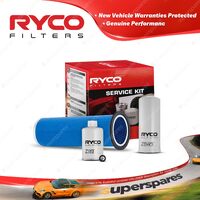 Ryco Oil Air Fuel Filter Service Kit for Ford Tractor 5640 7840 8240 8340 Diesel