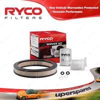 Ryco Oil Air Fuel Filter Service Kit for Ford Falcon XE 200ci 82-88