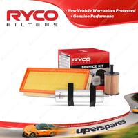 Ryco Oil Air Fuel Filter Service Kit for Audi A4 B8 2.0 TDI 04/2008-06/2012