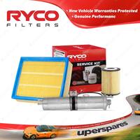 Ryco Oil Air Fuel Filter Service Kit for BMW X5 E53 08/2004-02/2007