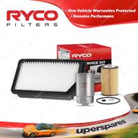 Ryco Oil Air Fuel Filter Service Kit for Hyundai I30 GD D4FB 05/2012-On