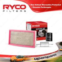 Ryco Oil Air Fuel Filter Service Kit for Jaguar S Type 4.2 06/2002-05/2008