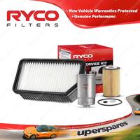 Ryco Oil Air Fuel Filter Service Kit for Kia Soul AM D4FB 04/2009-On