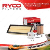 Ryco Oil Air Fuel Filter Service Kit for Peugeot 207 A7 HDI 02/2007-On