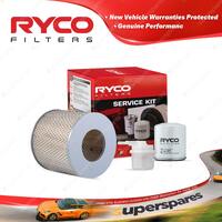 Ryco Oil Air Fuel Filter Service Kit for Toyota 4 Runner RN130 1993-06/1996