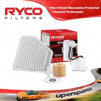 Ryco Oil Air Fuel Filter Service Kit for Toyota Tarago GSR50R 02/2007-On