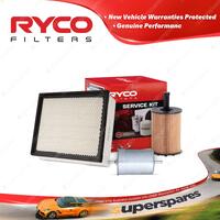 Ryco Oil Air Fuel Filter Service Kit for Volkswagen Caravelle T5 2002-2005