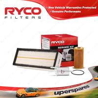 Ryco Oil Air Fuel Filter Service Kit for Volkswagen Jetta 1B 155TSi 02/2015-On