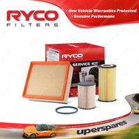 Ryco Oil Air Fuel Filter Service Kit for Volvo V50 MW77 D5 03/2007-10/2009