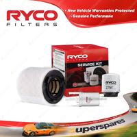 Ryco Oil Air Fuel Filter Service Kit for Volkswagen Polo 6R 77 TSI GTI 4cyl