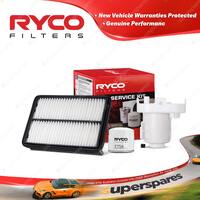 Ryco Oil Air Fuel Filter Service Kit for Kia Sportage KM 4cyl 2L Petrol