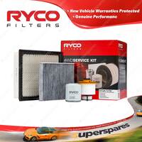 Ryco 4WD Air Oil Fuel Cabin Filter Service Kit for Toyota Hiace GDH 300 322