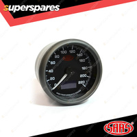 SAAS Speedometer Gauge 0 - 220 KPH 80mm In Dash Black Muscle Series