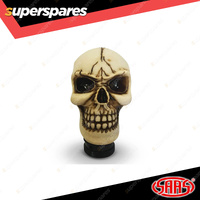 SAAS Skull Head Manual Car Gear Stick Shift Knob - Cream Universal SGKS01C