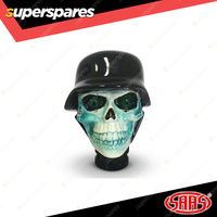 SAAS Skull Head Manual Car Gear Stick Shift Knob - with Helmet White Universal