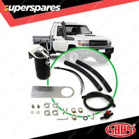 SAAS Oil Catch Tank Full Kit for Toyota Landcruiser 79 Series Black Anodised