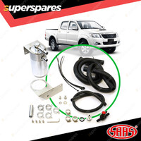 SAAS Oil Catch Tank Full Kit for Toyota Hilux KUN 3.0 05 - 15 Polished Aluminium