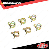 SAAS Hose Clamps Spring Size 5 suit 5mm Hose Pack Of 6 Clamp ID / Hose OD 10mm