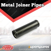 SAAS Metal Joiner Pipe Straight Aluminium Black Powder Coat 57mm ID x 200mm