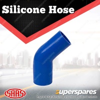 SAAS Silicone Hose 45 Deg Reducer 63 x 76mm Blue Colour Multi Ply Construction