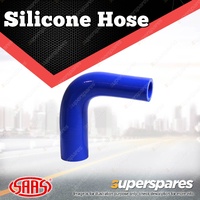 SAAS Silicone Hose 90 Deg Reducer 25 x 38mm Blue Colour Multi Ply Construction