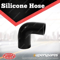 SAAS Silicone Hose 90 Deg Reducer 70 x 76mm Black Colour Multi Ply Construction