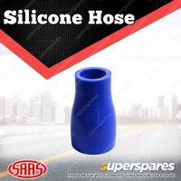 SAAS Silicone Hose Straight Reducer 25 x 38 x 76mm Blue Multi Ply Construction