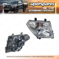 Superspares RH Headlight With Globe Shade for Nissan Navara D40 12/2005-01/2010