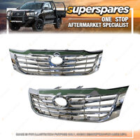 Superspares Grille for Toyota Hilux TGN KUN GGN Full Chrome 09/2011-06/2015