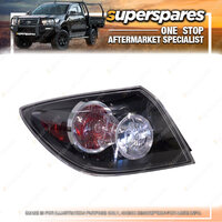 Superspares Left Outer Tail Light for Mazda 3 Hatchback BK Black/Clear/Red