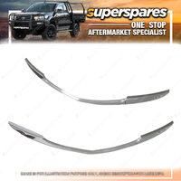 Superspares Front Chrome Bumper Bar Cover Mould for Mazda Bt 50 UP UR 10/2011-ON