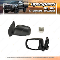 Superspares Door Mirror Black Left Hand Side for Isuzu MU-X 11/2013-On wards