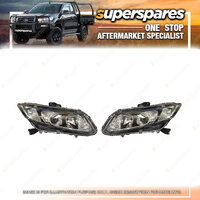 Right & Left Headlight for Honda Civic FB Uses H11 And Hb3 Globes 02/12-04/16