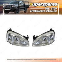 Right & Left Headlight for Holden Barina XC Crystal Blinker 04/2001-11/2005