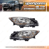 Pair of Head Light Right & Left Side for Mazda 3 Bl 01/2009 - 01/2014