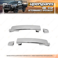 Front Outer Door Handle Right & Left for Nissan Navara D40 05 - 15 Chromed