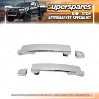 Rear Outer Door Handle Right & Left for Nissan Navara D40 05 - 15 Chromed