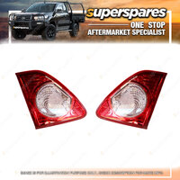 Right & Left Tail Light Inner for Toyota Corolla Sedan ZRE152 05/2007-09/2009