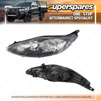 Left Halogen Headlight for Ford Fiesta WS WT Dark Grey 09/2008-07/2013