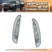 Superspares Led Tail Light Set for HOLDEN BARINA XC Clear 04/2001-11/2005