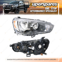 Right Headlight Black for Mitsubishi Outlander ZH 08/2009-10/2012