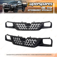 Black Grille for Mitsubishi Triton 2WD MK Suit 2Bs Headlight 06/2001-06/2006