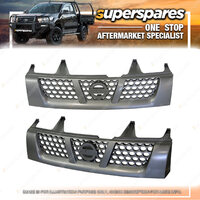 Superspares Black Front Grille for Nissan Navara D22 11/2001-11/2005