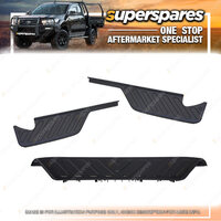 Superspares Rear Step Bar Plastic Pads Set for Nissan Navara D40 Thai Built