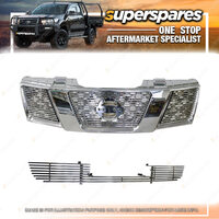 Stainless Billet Grille Set for Nissan Navara 2WD D40 12/2005-04/2010