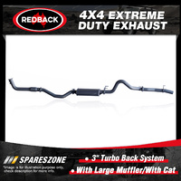 Redback 4x4 Exhaust Large Muffler & cat for Toyota Landcruiser 100 1HD-FTE 00-07